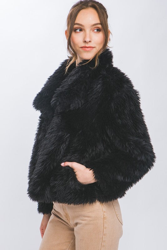 Soft and Fluffy Faux Fur Jacket