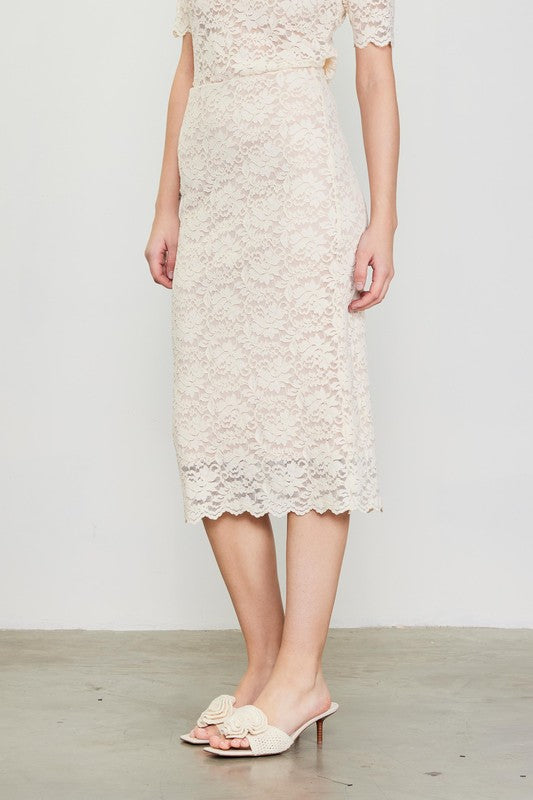 Lace Midi Skirt