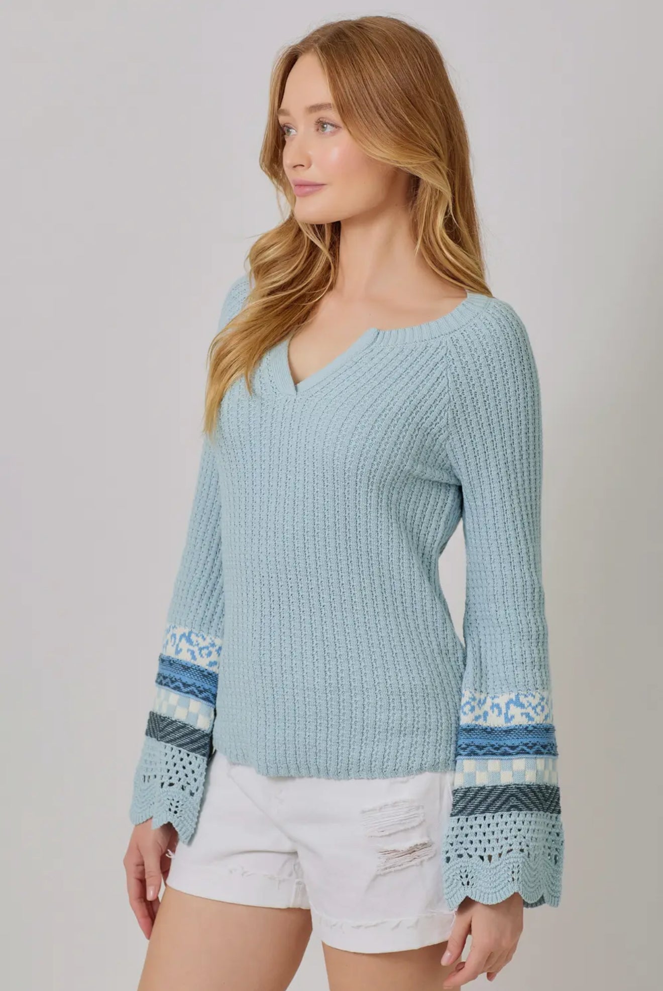 Bell Sleeve Knit Top